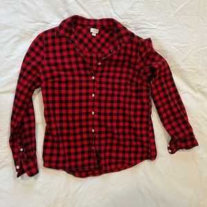 J. Crew plaid button down, size M